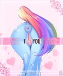  2022 anus butt clitoris conditional_dnp cutie_mark digital_media_(artwork) english_text equid equine faceless_character faceless_female female feral friendship_is_magic genitals hasbro mammal multicolored_tail my_little_pony pussy rainbow_dash_(mlp) rainbow_tail rear_view solo sugarlesspaints text url 