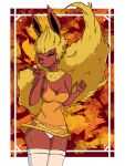  clothing eeveelution female flareon fluffy fluffy_tail hi_res ixamidyne lingerie looking_at_viewer nintendo one_eye_closed pok&eacute;mon pok&eacute;mon_(species) solo video_games wink winking_at_viewer 