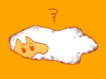  burnt_food egg egg_yolk food foodification full_body jitome kemomimi-chan_(naga_u) looking_at_viewer naga_u orange_background original simple_background solo sparkle squiggle 