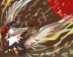  akadako animal_focus bird bright_pupils brown_background claws commentary_request dated_commentary feathered_wings flying full_body no_humans one-hour_drawing_challenge partial_commentary pokedex_number pokemon pokemon_(creature) red_eyes solo staraptor white_pupils wings 