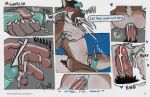  absurd_res anal anal_penetration anthro armpit_hair bodily_fluids body_hair canid canine canis comic cum cum_feeding cum_from_ass cum_in_ass cum_in_mouth cum_inside cum_on_hand cum_while_penetrated cumshot dialogue domestic_dog duo ejaculation english_text erection genital_fluids genital_piercing genitals green_penis hi_res humanoid_genitalia humanoid_penis jerro male male/male male_penetrated male_penetrating male_penetrating_male mammal nipples penetration penile penile_penetration penis penis_in_ass penis_piercing piercing prince_albert_piercing pubes reach_around text 