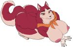  all_fours anthro balto_(film) big_breasts breasts butt canid canine canis domestic_dog female fur hi_res husky jenna_(balto) lemonbizate_(artist) mammal multicolored_body multicolored_fur nipples nordic_sled_dog nude simple_background solo spitz two_tone_body two_tone_fur universal_studios white_background 