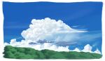  blue_sky border cloud day highres no_humans original outdoors sawitou_mizuki scenery sky white_border 