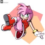  amy_rose anthro boots butt clothed clothing dress eulipotyphlan female footwear fours_(artist) hedgehog hi_res looking_at_viewer mammal nipple_outline panties sega simple_background smile solo sonic_the_hedgehog_(series) tongue tongue_out underwear upskirt white_background 