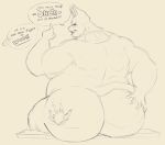  angry anthro belly big_butt blush butt butt_grab champa disembodied_hand domestic_cat dragon_ball dragon_ball_super english_text felid feline felis hand_on_butt khronozs male mammal nude overweight overweight_male rear_view sketch solo text 