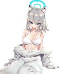  1girl absurdres ach_(zjakskwdf) blue_archive bra breasts highres medium_breasts shiroko_(blue_archive) solo underwear white_bra 