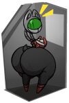  2017 alpha_channel anthro big_breasts big_butt breasts butt catrobis cleavage clothed clothing digital_media_(artwork) felid female huge_butt huge_hips huge_thighs hyper hyper_butt looking_back maddeku mammal simple_background solo spacesuit thick_thighs transparent_background wide_hips x-38_(maddeku) 
