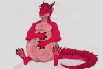  abdominal_bulge belly claws digital_media_(artwork) dragon entropy_(billeur) eyes_closed feral fur genitals horn male penis pink_penis polinochka0902090 red_body red_fur red_scales scales scalie solo tongue tongue_out vore western_dragon 