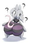  2018 anthro big_butt bottom_heavy butt clothed clothing elisa_(maddeku) female hi_res huge_butt huge_hips hyper hyper_butt looking_at_viewer maddeku mammal murid murine rat rodent solo thick_thighs wide_hips 