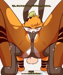  2022 animated anthro blush bunny_costume clothing costume cute_fangs d&ograve;u dialogue diives english_text felid female hi_res looking_at_viewer mammal open_mouth pantherine solo text tiger xingzuo_temple 