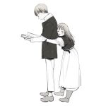  1boy 1girl bangs black_coat blonde_hair blush book boots brother_and_sister cheek_press child closed_eyes coat dress drooling dungeon_meshi facing_viewer falin_thorden from_side frs2 full_body fur-trimmed_sleeves fur_trim height_difference highres holding holding_book hug hug_from_behind laios_thorden layered_sleeves leaning_on_person long_hair long_sleeves open_book pants profile reading sash shirt shoes short_hair short_over_long_sleeves short_sleeves siblings simple_background sleeping sleeping_upright standing turtleneck white_background white_dress white_pants white_shirt winter_clothes winter_coat younger 