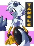  absurd_res anthro butt clothed clothing female hi_res idw_publishing knightnight54 lemur looking_away mammal primate purple_eyes sega solo sonic_the_hedgehog_(comics) sonic_the_hedgehog_(idw) sonic_the_hedgehog_(series) strepsirrhine tangle_the_lemur topless topless_female 