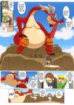  anthro avian belly big_belly big_butt butt dangerking11 dragon female group human link male male/female male/male mammal medli nintendo rito the_legend_of_zelda thick_thighs valoo video_games wind_waker 