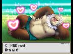  &lt;3 2022 absurd_res anthro belly big_belly brown_body clothing english_text hi_res lying male moobs nintendo nipples overweight overweight_male pok&eacute;mon pok&eacute;mon_(species) shibadoodles slaking solo text underwear video_games 