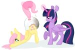  2015 ambiguous_gender archived_source cutie_mark diaper digital_drawing_(artwork) digital_media_(artwork) duo feces feral hair hasbro horn magic_user messy_diaper monsterbunny my_little_pony scat simple_background soiled_diaper soiling standing wings 