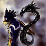  2015 animal_head avian beak clothing dark_shadow fingers for_a_head fumikage_tokoyami kaosu0195 low_res male my_hero_academia red_eyes 