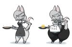  2018 anthro big_butt bottom_heavy breasts butt clothed clothing dialogue digital_media_(artwork) elisa_(maddeku) english_text female food huge_butt huge_hips huge_thighs hyper hyper_butt hyper_hips hyper_thighs looking_at_viewer maddeku mammal murid murine overweight overweight_female rat rodent solo text thick_thighs weight_gain wide_hips 