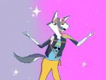  anthro blue_body blue_fur canid canine canis clothing female fur hi_res illumination_entertainment jacket mammal porsha_crystal shirt sing_(movie) solo topwear white_body white_fur wolf 