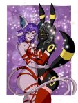  anthro breast_grab breasts clothing duo eeveelution embrace espeon female female/female hand_on_breast hi_res hug humanoid ixamidyne lingerie nintendo pinup pok&eacute;mon pok&eacute;mon_(species) pose ribbons umbreon video_games 