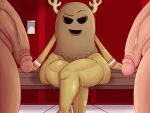  absurd_res antlers balls big_penis bodily_fluids cartoon_network crossed_legs cum female genital_fluids genitals group hi_res horn human humanoid infidelity locker_room male male/female mammal muscular_thighs open_mouth penis penny_fitzgerald shell sweat the_amazing_world_of_gumball thick_thighs tool01k vein veiny_penis wide_hips 