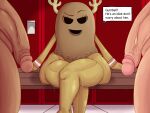  absurd_res antlers balls big_penis bodily_fluids cartoon_network crossed_legs cum english_text female genital_fluids genitals group hi_res horn human humanoid infidelity locker_room male male/female mammal muscular_thighs open_mouth penis penny_fitzgerald shell sweat text the_amazing_world_of_gumball thick_thighs tool01k vein veiny_penis wide_hips 