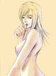  aya_brea bad_anatomy blonde_hair blue_eyes breasts female furubokko highres long_hair nipples nude parasite_eve solo 