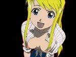  animated animated_gif bouncing_breasts breasts fullmetal_alchemist lowres nipples photoshop winry_rockbell 