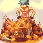  anal animal_ears blond blonde_hair blue_hair breath_of_fire breath_of_fire_iii cat_ears cat_tail catboy cum doggystyle nikism nude rei_(breath_of_fire) ryuu_(breath_of_fire_iii) sex tail yaoi 