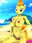  3d_(artwork) anthro anthrofied beach big_breasts bikini breasts clothed clothing digital_media_(artwork) equid equine female friendship_is_magic mammal my_little_pony seaside skimpy solo spitfire_(mlp) swimwear tkaloniesfm wonderbolts_(mlp) 