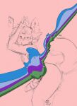  anthro butt_tuft elbow_tufts erection hair hi_res knot male oselotti partially_colored shoulder_tuft side_view sketch solo species_request tuft 