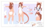  amber_eyes anthro apron balls big_ears big_penis butt charlie_(alexthecatte) clothed clothing digital_media_(artwork) erection feet foreskin fur genitals girly hair hi_res humanoid_genitalia humanoid_penis long_hair long_tail looking_at_viewer male mammal midriff model_sheet mouse murid murine open_mouth pawpads paws penis ponytail red3engine rodent scissors smile solo text toes white_body white_fur 