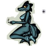  anthro bea_santello breasts butt cigarette crocodile crocodilian crocodylid digital_media_(artwork) feet female foot_focus green_body jurij_bajer night_in_the_woods nipples nude pixel_(artwork) rear_view reptile scalie side_boob solo video_games 