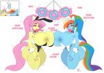  anthro big_breasts bimbofication breasts bunny_costume clothing costume curvaceous curvy_figure duo fake_ears fake_rabbit_ears female fluttershy_(mlp) friendship_is_magic hair huge_breasts human humanoid hypnosis long_hair mammal mind_control my_little_pony rainbow_dash_(mlp) scarfyace voluptuous wardrobe_malfunction 