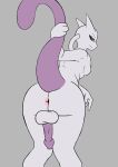  absurd_res anus balls big_butt butt genitals half-closed_eyes hi_res humanoid justwhite legendary_pok&eacute;mon looking_back male mewtwo narrowed_eyes nintendo penis pok&eacute;mon pok&eacute;mon_(species) raised_tail smile smirk solo thick_thighs video_games 
