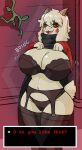  alternate_universe anthro big_breasts boss_monster bovid breasts caprine chubby_female clothed clothing clothing_lift diamond_grenadier female hi_res horn humanoid lingerie mammal red_eyes ruins slightly_chubby solo thick_thighs toriel_(underfell) underfell undertale undertale_(series) video_games vines wide_hips 