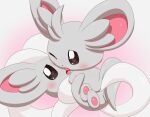  &lt;3 &lt;3_eyes blush bodily_fluids cinccino evolutionary_family female female_on_bottom female_on_top french_kissing fur genital_fluids genitals gradient_background grey_body grey_fur hi_res inner_ear_fluff kissing lying mammal minami_(artist) minccino nintendo on_back on_bottom on_front on_top pawpads pink_pawpads pok&eacute;mon pok&eacute;mon_(species) pussy pussy_juice rubbing_pussy sex simple_background tail_fetish tail_play tail_sex tailjob tongue tongue_out tuft video_games white_body white_fur 