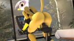  3d_(artwork) absurd_res anthro anus athletic athletic_anthro athletic_female avian beak bottomless bra brown_body brown_feathers butt clothed clothing darkflash23 digital_media_(artwork) dildo exercise feathers female friendship_is_magic gilda_(mlp) gryphon hasbro hi_res knee_pads looking_back masturbation my_little_pony mythological_avian mythology penetration raised_tail rear_view sex_toy solo source_filmmaker sports_bra topwear underwear vaginal vaginal_penetration white_body white_feathers wings workout yellow_eyes 