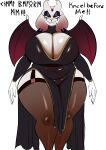  absurd_res anthro big_breasts bovid breasts caprine clothing female garter_straps hi_res isolatedartest legwear mammal mature_female membrane_(anatomy) membranous_wings simple_background solo thick_thighs thigh_highs toriel undertale_(series) white_background wings 