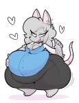  &lt;3 2019 anthro belly big_belly bottom_heavy breasts cleavage clothed clothing digital_media_(artwork) elisa_(maddeku) female hand_on_stomach hi_res huge_hips huge_thighs hyper hyper_thighs looking_at_own_butt maddeku mammal murid murine overweight overweight_female rat rodent solo thick_thighs tongue tongue_out wide_hips 