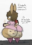  2018 anthro big_butt bottom_heavy breasts butt cervid clothed clothing dialogue digital_media_(artwork) ellie_(maddeku) english_text female hi_res huge_butt huge_hips huge_thighs hyper hyper_butt hyper_thighs kiss_mark looking_at_viewer maddeku mammal overweight overweight_female solo speech_bubble text thick_thighs wide_hips 
