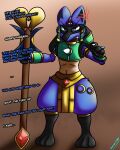  absurd_res angry anthro canid canine destiny-yuuei duo egyptian_mythology hi_res lucario male mammal middle_eastern_mythology mythology nintendo pok&eacute;mon pok&eacute;mon_(species) ruins_style_lucario solo text thick_thighs video_games 