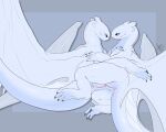  absurd_res anatomically_correct anus blue_background blue_body blue_eyes bodily_fluids butt claws dragon dreamworks duo ears_back ears_down ears_up embrace female female/female feral flat_colors genital_fluids genitals grey_background hamham5 hi_res how_to_train_your_dragon hug light_fury line_art lying nubless on_back on_side pink_nose pivoted_ears pussy pussy_juice scales scalie scissors simple_background smile spine spines spread_wings western_dragon white_body wings 