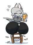  &lt;3 2018 anthro big_butt bottom_heavy breasts butt clothed clothing digital_media_(artwork) eating elisa_(maddeku) eyes_closed female hi_res huge_butt huge_thighs hyper hyper_butt hyper_thighs maddeku mammal murid murine overweight overweight_female rat rodent sitting solo thick_thighs wide_hips 