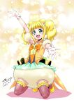  1girl commentary_request cure_sparkle healin&#039;_good_precure highres katou_jun looking_at_viewer precure solo tareme translation_request twintails 