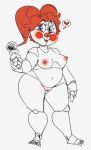  &lt;3 animatronic blue_eyes bottom_heavy breasts circus_baby_(fnaf) clown clown_nose doll_joints eyelashes female five_nights_at_freddy&#039;s genitals hair holding_microphone holding_object humanoid lipstick machine makeup mhdrawin microphone nipples nude pigtails pussy red_hair red_lipstick red_nipples robot robot_humanoid rosy_cheeks scottgames slightly_chubby solo speech_bubble thick_thighs video_games white_body wide_hips 