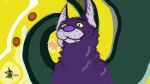  2d_animation animated anthro chiropteran dancing digital_media_(artwork) fur hybrid jean-noel looking_at_viewer lutrine male mammal mustelid purple_body purple_fur smile solo tisenoc watermark 