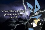  ambiguous_gender anthro low_tier_god lucario meme nintendo pok&eacute;mon pok&eacute;mon_(species) solo video_games vincikkkk 