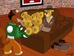  2017 absurd_res anthro artist_name black_hair brown_body brown_fur buckteeth canid canine canis clothing crossed_arms daredevil_dan detailed_background dex_dogtective digital_media_(artwork) dirty_feet domestic_dog doritohead drool_on_feet duo eyes_closed eyewear eyewear_on_head fedora feet fingers foodfight! foot_fetish foot_focus foot_lick foot_play fur furniture gloves goggles goggles_on_head hair handwear hat headgear headwear hi_res inside jacket licking male male/male mammal rodent sciurid short_hair signature sitting smile sofa standing teal_eyes teeth toes tongue tongue_out topwear tree_squirrel yellow_body yellow_fur 