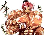  abs areolae breasts dragon_quest dragon_quest_dai_no_daibouken extreme_muscles female hot maam muscle muscles muscular muscular_female nipples no_bra s20k00y simple_background topless veins 