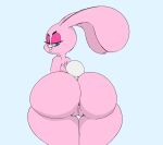  anais_watterson anthro bedroom_eyes big_butt blue_eyes buckteeth butt cartoon_network female genitals hi_res huge_butt lagomorph leporid looking_back mammal narrowed_eyes neom-daddy nude pussy rabbit seductive solo teeth the_amazing_world_of_gumball thick_thighs 